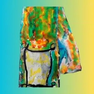 EFECTO MARIPOSA - Pañuelo de seda 180*45cm