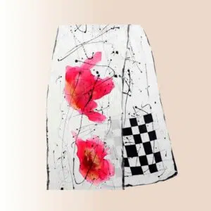 DUO DE ROSAS- Pañuelo de seda 180*45